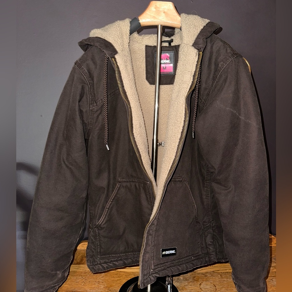 Berne Women's Brown Sherpa-Lined Field Jacket